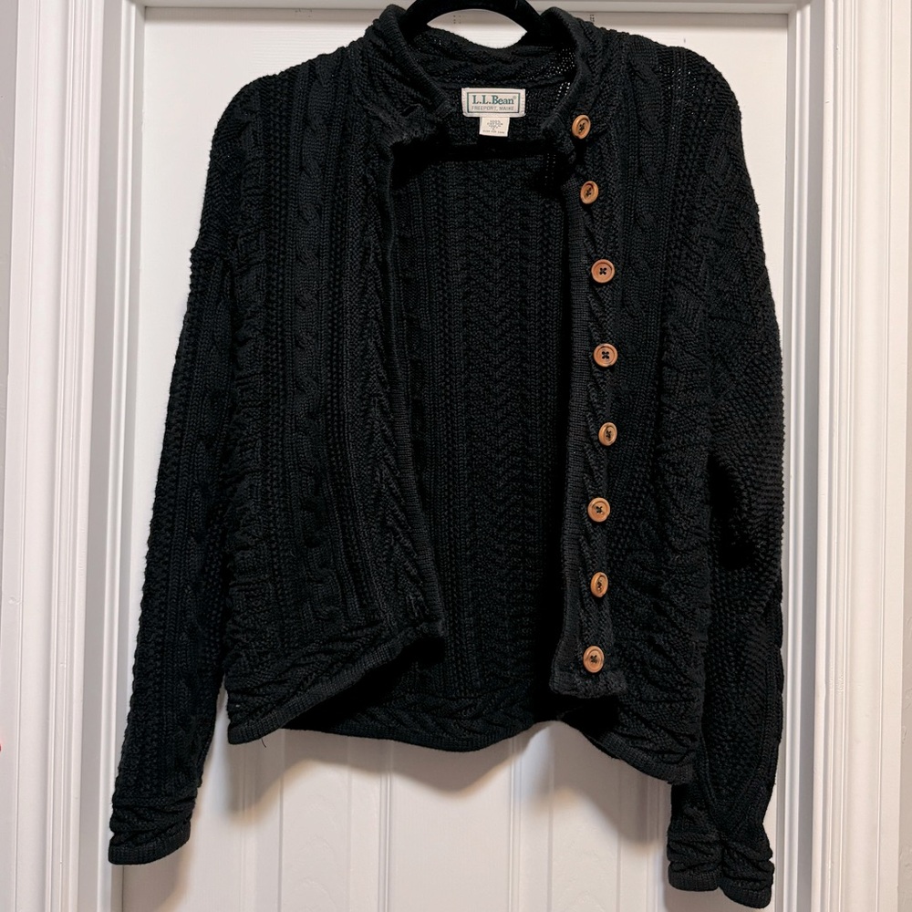 Button Down Black Sweater - image 1